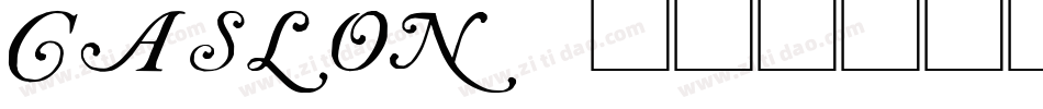 Caslon 3字体转换